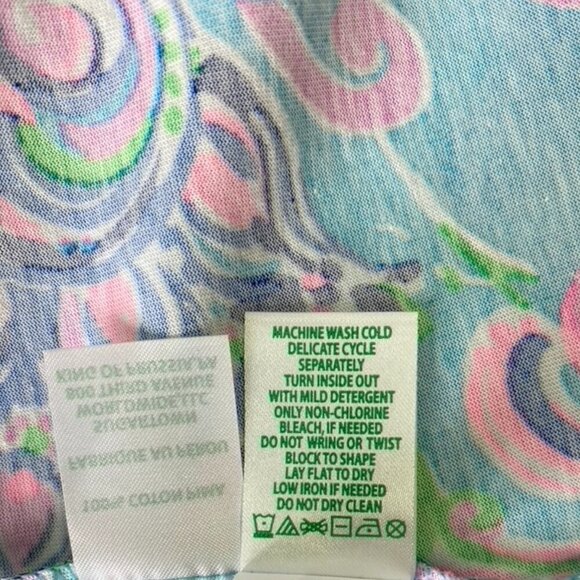 Lilly Pulitzer Etta dress in Blue Horizon Jungle Sunrise - Picture 12 of 16